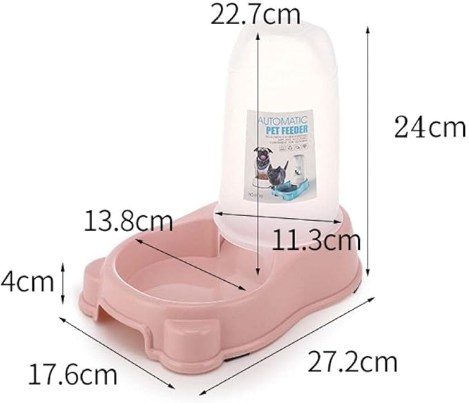 Cat Bowls and Dishes Pet Bowls Pets Automatic Drinking Water Feeder Plastic Pet Tableware Dog Bowl Cat Bowl Blue