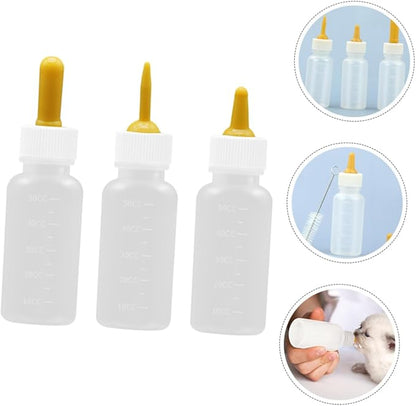 Garneck 3pcs Pet Bottle Small Cat Milk Bottle Reusable Household Pet Nurser Suitable for Newborn Small Animals