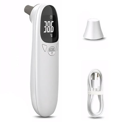 Ear Thermometer for Pet, Accurate 32-42.9℃ Ear Temperature Thermometer Digital USB Rechargeable for Dog Cat Pig Sheep & More