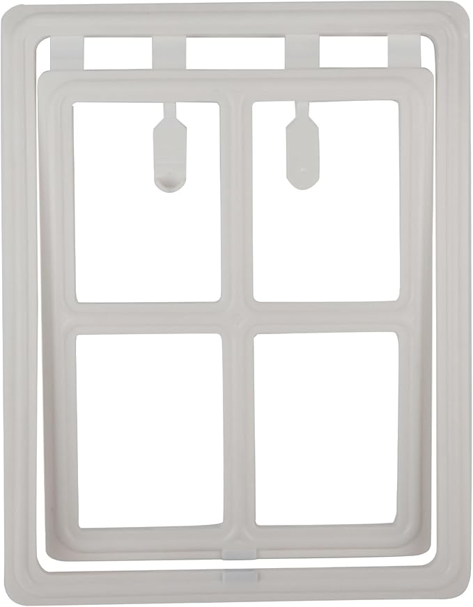 Acouto Screen Fit Pet Door Plastic Pet Dog Puppy Door Locking Safe Flap Screen Window Gate Doors, & Ramps (XL Font)