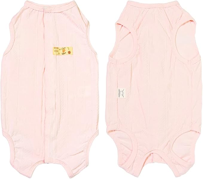 Recovery Suit for Dog After Surgery Cut Pet Recovery Shirt Abdominal Wounds Bandages,Wound Protective OneSize for Surgery Female Vest Prevent Licking,Substitute E-Collar（RSS08-Vpink-L）
