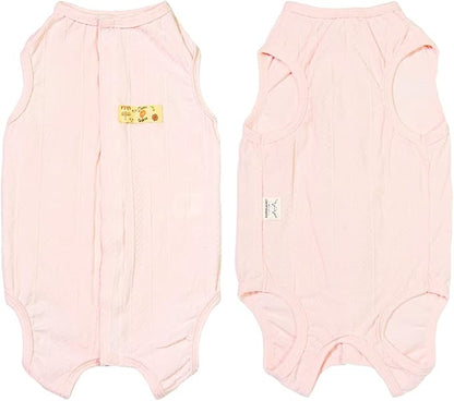 Recovery Suit for Dog After Surgery Cut Pet Recovery Shirt Abdominal Wounds Bandages,Wound Protective OneSize for Surgery Female Vest Prevent Licking,Substitute E-Collar（RSS08-Vpink-L）