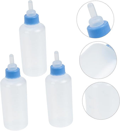SUPVOX 3Pcs Pet Feeding Bottles for Newborn Kittens and Puppies Leak Resistant Milk Feeders with Capacity Lightweight and Portable Pet Supply Kit for Home Use