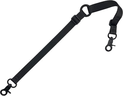 Double Headed Hook pet Safety Nylon 2-Way Coupler with Nickel-Plated Swivel Clip (DK0970-BLK-UP-1P)
