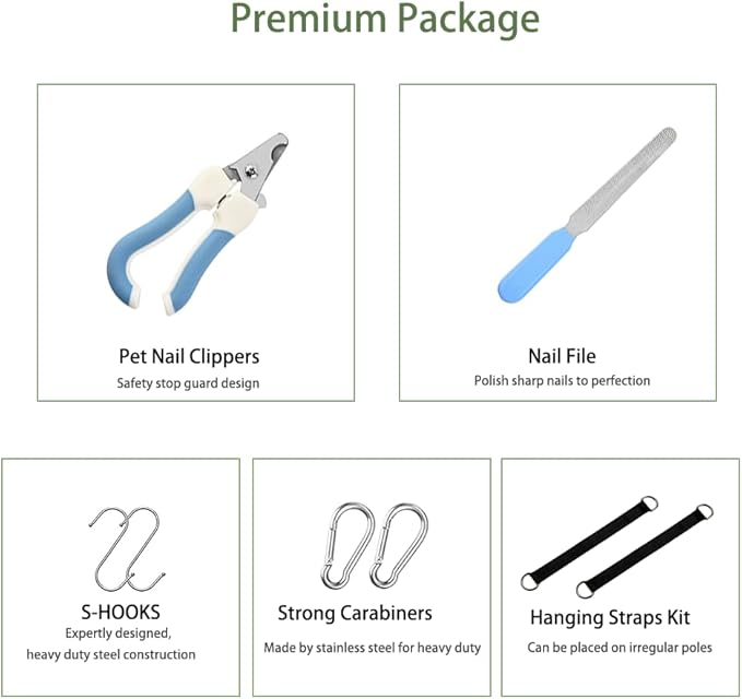 Mklhgty Dog Grooming Hammock for Trimming Nails and Ear/Eye Care, Sling for Grooming with Nail Clipperse