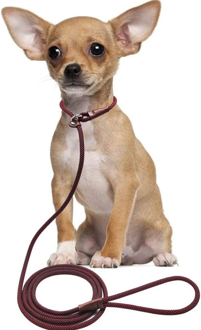BTINESFUL 7FT Slip Lead Dog Leash, 1/4" Nylon Rope Dog Training Leash, No-Pull Leashes for Small Medium Dogs Walking Controlling