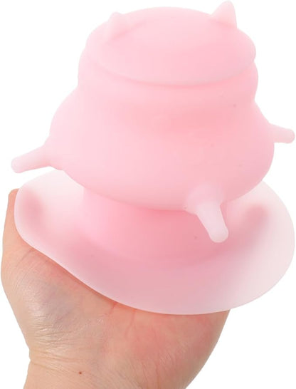 Levemolo Puppy Milk Dispenser Nursing Feeder - Silicone Pet Milk Bowl Feeder with Soft Nipple - Newborn Pet Feeding Station for Cats and Dogs Care - Pink