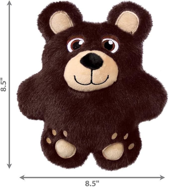KONG Snuzzles Dog Toy, Plush Squeaker, Crinkle Sounds, Soft Durable Indoor Play (Bear/Koala Combo, Medium)