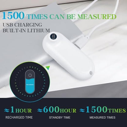 Medical Forehead Thermometer, Rechargeable Thermometer for Adults and Kids, Portable Infrared Digital Thermometer with Fever Alarm and LCD Display, Fast Accurate 1s Instant Results (Black)