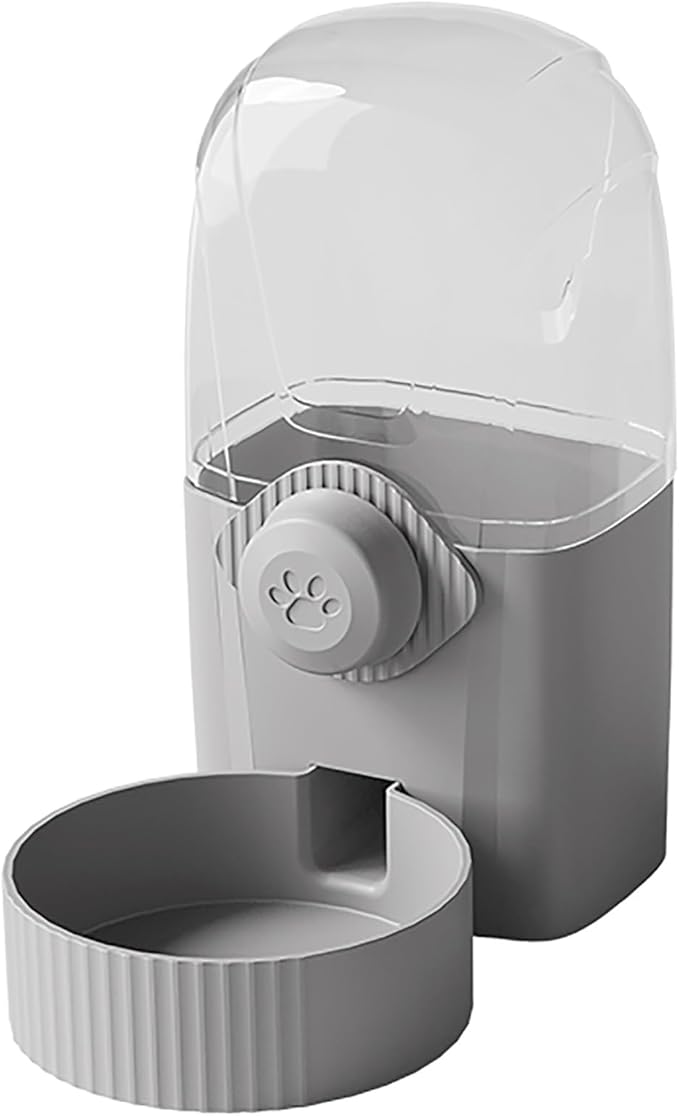 WHYATT Plastic Dog Bowls, Dog Cat Bowls Pets Water and Food Bowl Set with Automatic for Small or Medium Size Dogs Cats (Color : Grey, Size : Drinking Tray)