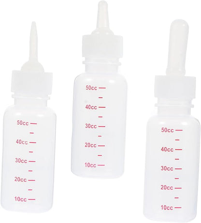 Dog Bottle Set Pack Small Plastic Milk Bottles for Puppy Portable Nurser Scale Leakproof Design