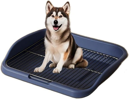 Mesh Dog Potty Tray Removable Stable Structure - Indoor Puppy Training Toilet Pee Pad Holder for Small & Medium Dogs(Blue)