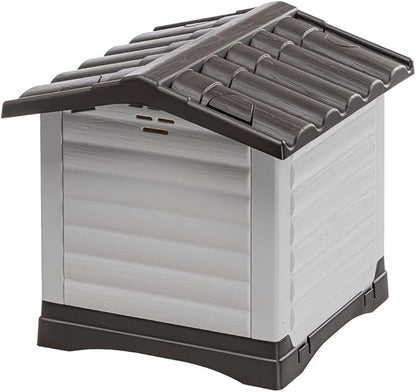 Ferplast Outdoor Kennel, Dog House DOGVILLA 50 in Resistant Thermoplastic Resin