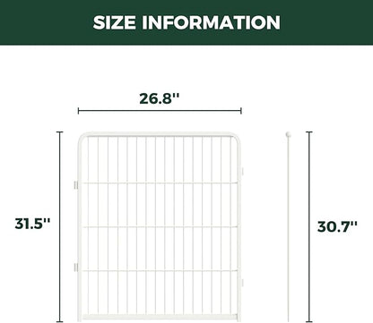 FXW Homeplus Unleashed Indoor Dog Playpen - Stress-Free and Safe Play, Heavy Duty 32 Inch 4 Panels Dog Pen for Small and Medium Dogs, White│Patented