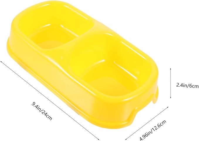 Practical Double-Design Pet Bowl Dog Feeder Dog Food Container for Indoor Outdoor