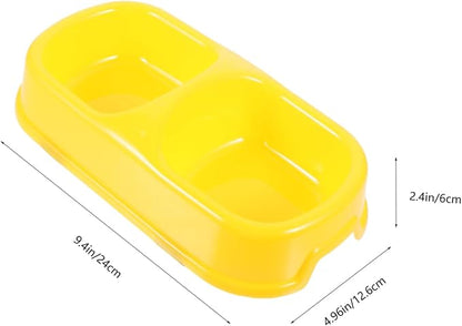 Practical Double-Design Pet Bowl Dog Feeder Dog Food Container for Indoor Outdoor