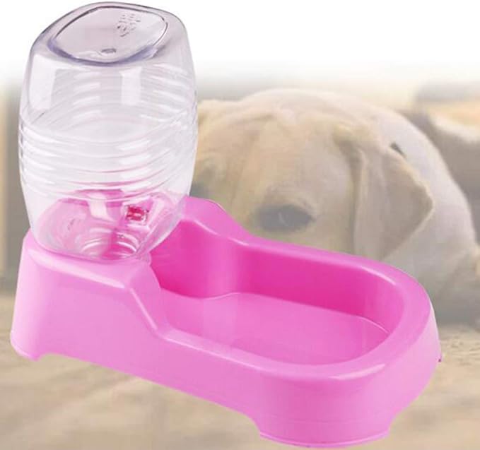 POPETPOP Pet Water Feeder Bowl Automatic Drinking Water Dispenser for Small Dogs and Puppies 7.48X5.90X4.33In Durable Eco-Friendly Design for Home and Pet Shops