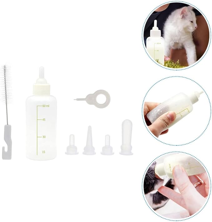 HEMOTON 1Set Small Pet Milk Bottle Reusable Nursing Bottles for Cats Kittens Puppies Small Animals Lightweight Durable Design for Easy Feeding at Home The Go