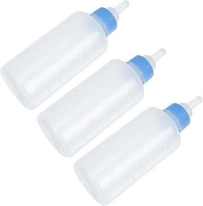 SUPVOX 3Pcs Pet Feeding Bottles for Newborn Kittens and Puppies Leak Resistant Milk Feeders with Capacity Lightweight and Portable Pet Supply Kit for Home Use