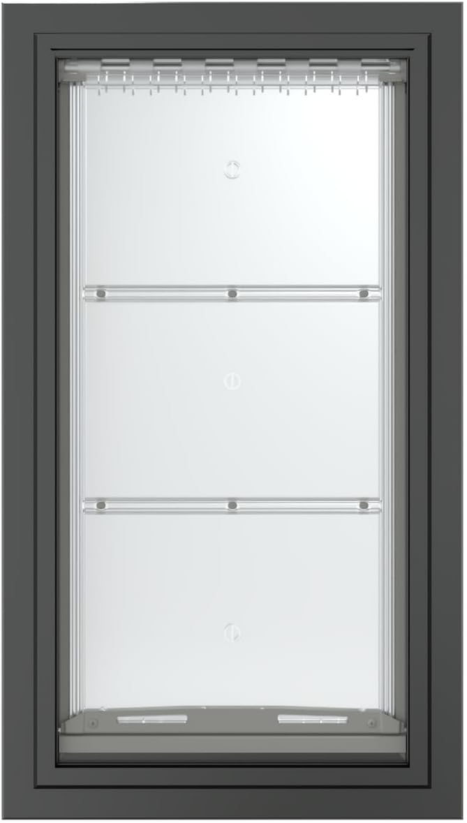Endura Flap Pet Door for Walls in Black | Energy-Efficient Single Flap Design for Wall Installations | All-Weather Protection with All-Metal Telescoping Tunnel | Black, XXL, Single Flap