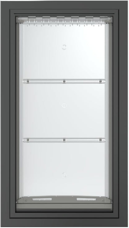 Endura Flap Pet Door for Walls in Black | Energy-Efficient Single Flap Design for Wall Installations | All-Weather Protection with All-Metal Telescoping Tunnel | Black, XXL, Single Flap