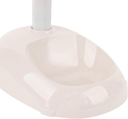 Zopsc Pet Adjustable Height Standing Water Dispenser for Puppies, Smart Feeder for Dogs and Cats, Easy to Clean Bowl for Healthy Pets (Creamy White)