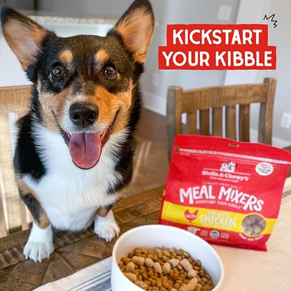 Stella & Chewy's Freeze-Dried Raw Chicken Meal Mixers- Dog Food Topper and Mixer - Made with 95% Cage-Free Chicken, Organs & Bone - Perfect for Picky Eaters - Grain-Free - 1oz (Pack of 6)