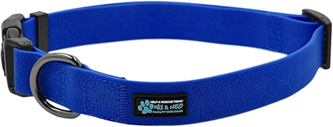 Max and Neo Waterproof NEO Collar - We Donate a Collar to a Dog Rescue for Every Collar Sold (Small, Blue)