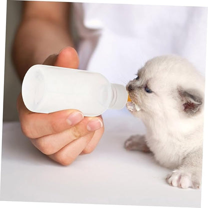 3pcs PET Nursing Bottles for Newborn Puppies and Kittens Silicone Feeding Bottles Luer Lock Cat and Dog Milk Kit for PET Supplies