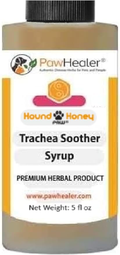 PawHealer® Hound Honey: Trachea Soother Syrup - 150 ml (5 fl oz) - Natural Herbal Remedy for Symptoms of Collapsed Trachea - Tastes Good - Easy to Administer