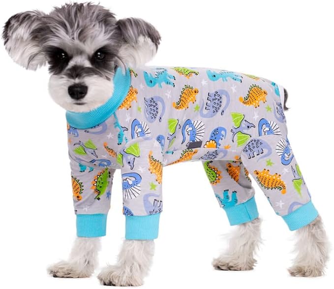 Dog Surgery Recovery Suit, Dog Onesie for Surgery Female Male Dogs, Dogs Pajamas Long Sleeve, Small Dogs Onesie, Abdominal Wound Bandages Surgical Suit, Cat Recovery Suit for Shedding Skin Disease