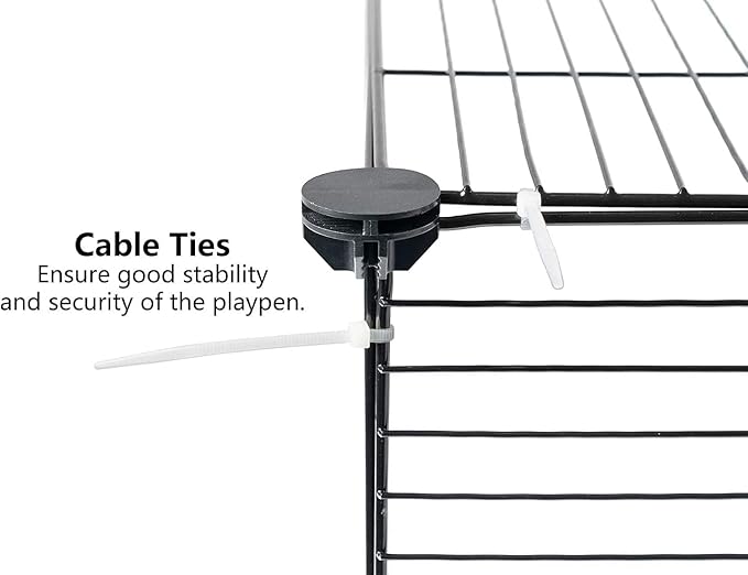 LURIVA Small Animal Playpen, Guinea Pig Cages, Pet Playpen, Rabbit Cage,Small Animal Cage, Puppy Kitten Dog Playpen, Indoor Outdoor Portable Metal Wire Yard Fence,15 X 12 Inch, 16 Panels, Black.
