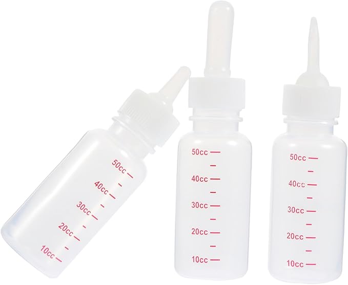 Angoily Nursh Bottle Replacement 3pcs Kitten Bottles for Nursing Portable Milk Bottles Scale Feeder Bottles for Baby Pets Rabbit Accessory