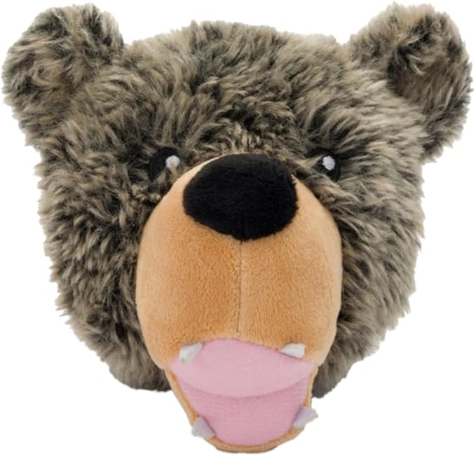 fabdog Dog Faballs Squeaker Pet Stuffed Toys – Soft, Colorful Dog Plush Toy with Cotton Covering – Decorative Fluffy Toy for Dogs – Small to Large (Grizzly Bear, Small)