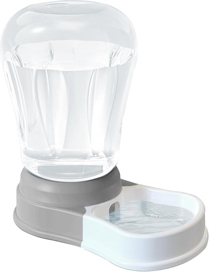 STALTWO 1.6 Gallon Automatic Dog Water Dispenser, Large Capacity Gravity Pet Water Bowl for Multiple Pets, BPA-Free Cat Water Feeder for Large Dogs, Refill Less Often, Grey