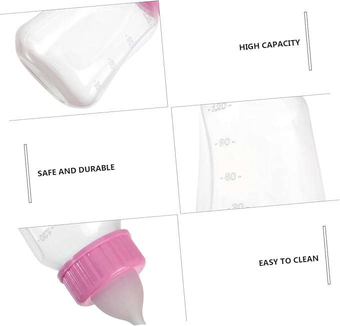 Kisangel 1set Cat and Dog Nursing Bottle Portable Bite-Resistant Pet Feeder Chic Design Lightweight Milk Feeder for Kittens and Puppies Feeding Kit for Small Pets