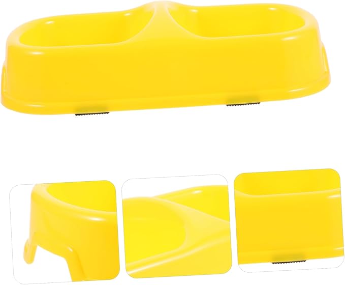 Practical Double-Design Pet Bowl Dog Feeder Dog Food Container for Indoor Outdoor