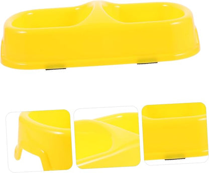 Practical Double-Design Pet Bowl Dog Feeder Dog Food Container for Indoor Outdoor