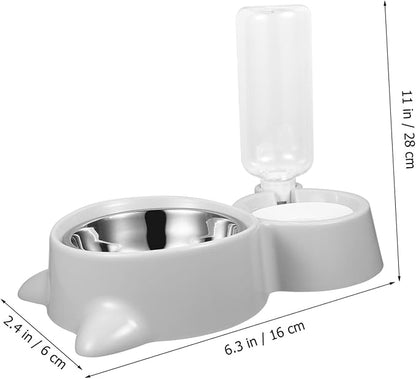 ORFOFE Stainless Steel Dog Bowl Insulated Automatic Water Dispenser Pet Feeder Pet Supplies