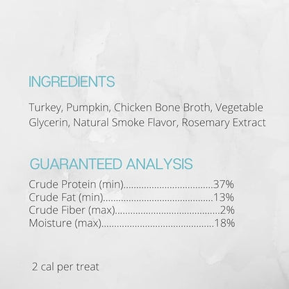 Farmland Traditions Tiny Loves Jerky Topper Trainer Treats for Dogs, Turkey & Pumpkin with Bone Broth, 2 Pound Bag