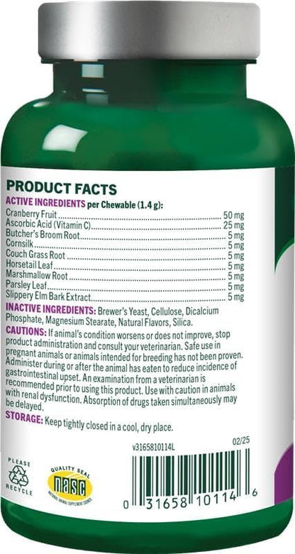Vet's Best Cat Urinary Supplement, Urinary Tract Support Chewable for Cats, Supports A Healthy Urinary Tract in Cats, 60 Chewable Tablets