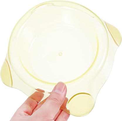 HEMOTON Pet Dog Bowl Large Yellow Crystal Food Container Puppy Feeding Dish Cage Feeder for Indoor Use