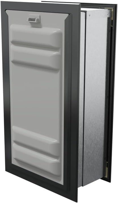 Endura Flap Pet Door for Walls in Black | Energy-Efficient Single Flap Design for Wall Installations | All-Weather Protection with All-Metal Telescoping Tunnel | Black, Large, Single Flap
