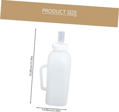 ibasenice 2pcs Durable Calf Milk Bottles with Handle Capacity Nursing Bottles for Kittens and Puppies Easy to Use Feeding Containers for Pet Care