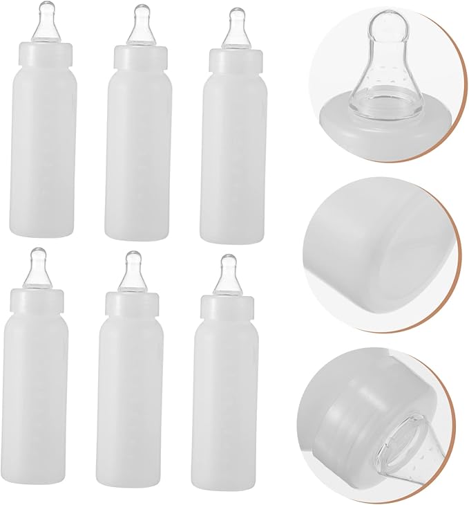 Levemolo Lamb Feeding Bottles Set of 6 250ml Milk Feeder for Puppies Pig Feeders Animal Feeding Bottles for Household Use