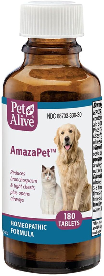 PetAlive Breathe Easy ComboPack for Pets - for Relief of Wheezing, Chest Discomfort, Colds and Respiratory Irritation