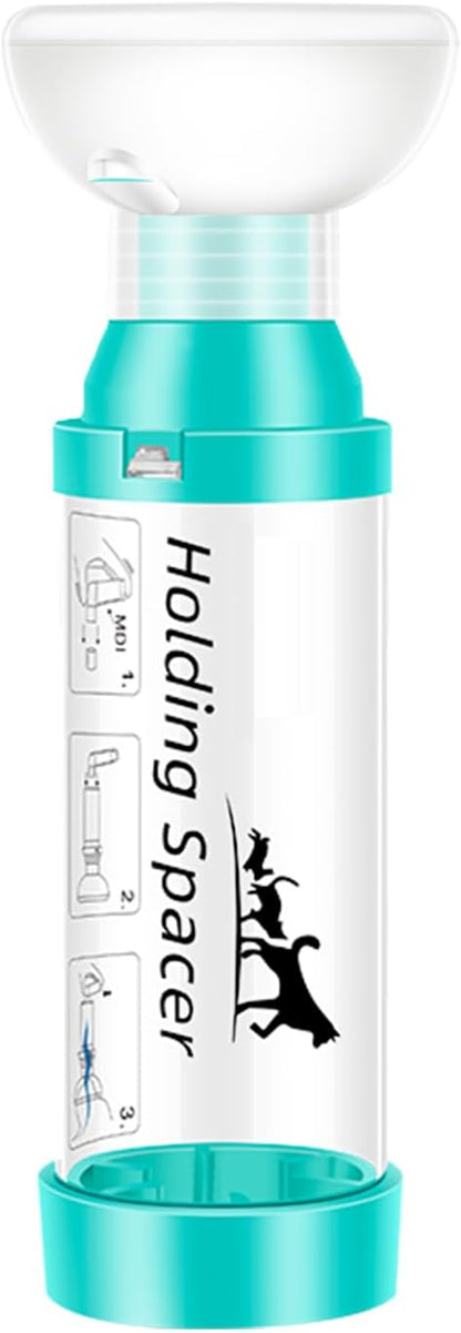 Cat Inhaler Spacer with Round Silicone Mask – Feline Aerosol Chamber for Cats and Kittens with a Respiratory Condition, Helps Medication Delivery, Includes 1 Mask Sizes