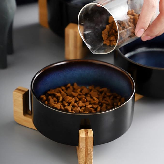 Cat Bowls and Dishes Dog Bowl Feeding for Puppy Cat Dog Eating Dishes Feeder Pet Animal Ceramic Bowl Water Dispenser Food Bottle Supplies 850Ml