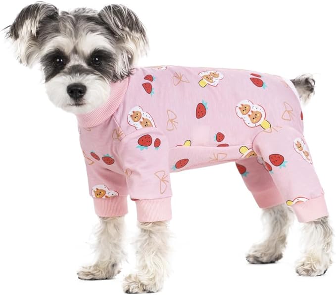 Dog Surgery Recovery Suit, Dog Onesie for Surgery Female Male Dogs, Dogs Pajamas Long Sleeve, Small Dogs Onesie, Abdominal Wound Bandages Surgical Suit, Cat Recovery Suit for Shedding Skin Disease