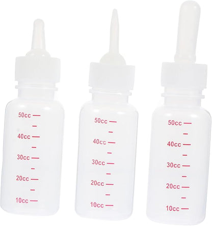 Pet Nurser Bottles Dog Bottle for Nursing 3 Pack Kitten Milk Replacement Liquids Portable Lightweight Nursing Flasks